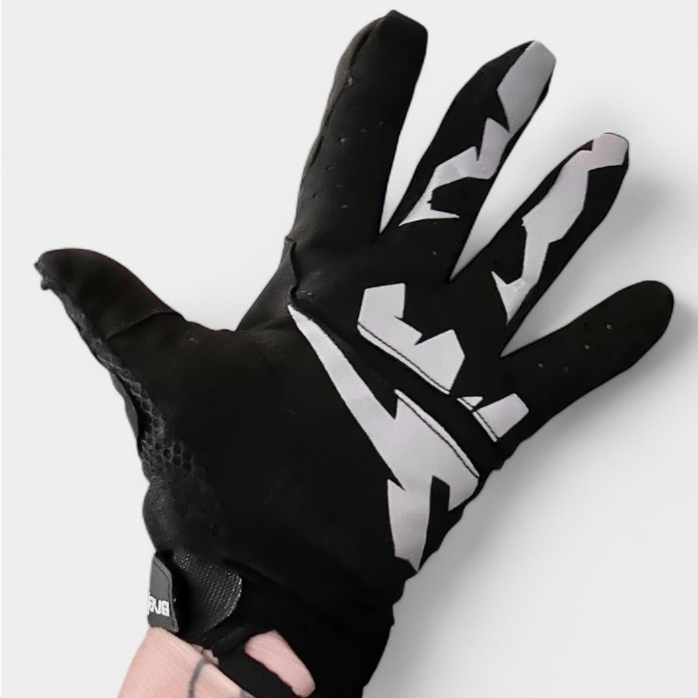 Black and Gray Klim Motorcycle Gloves - Picture 2 of 2